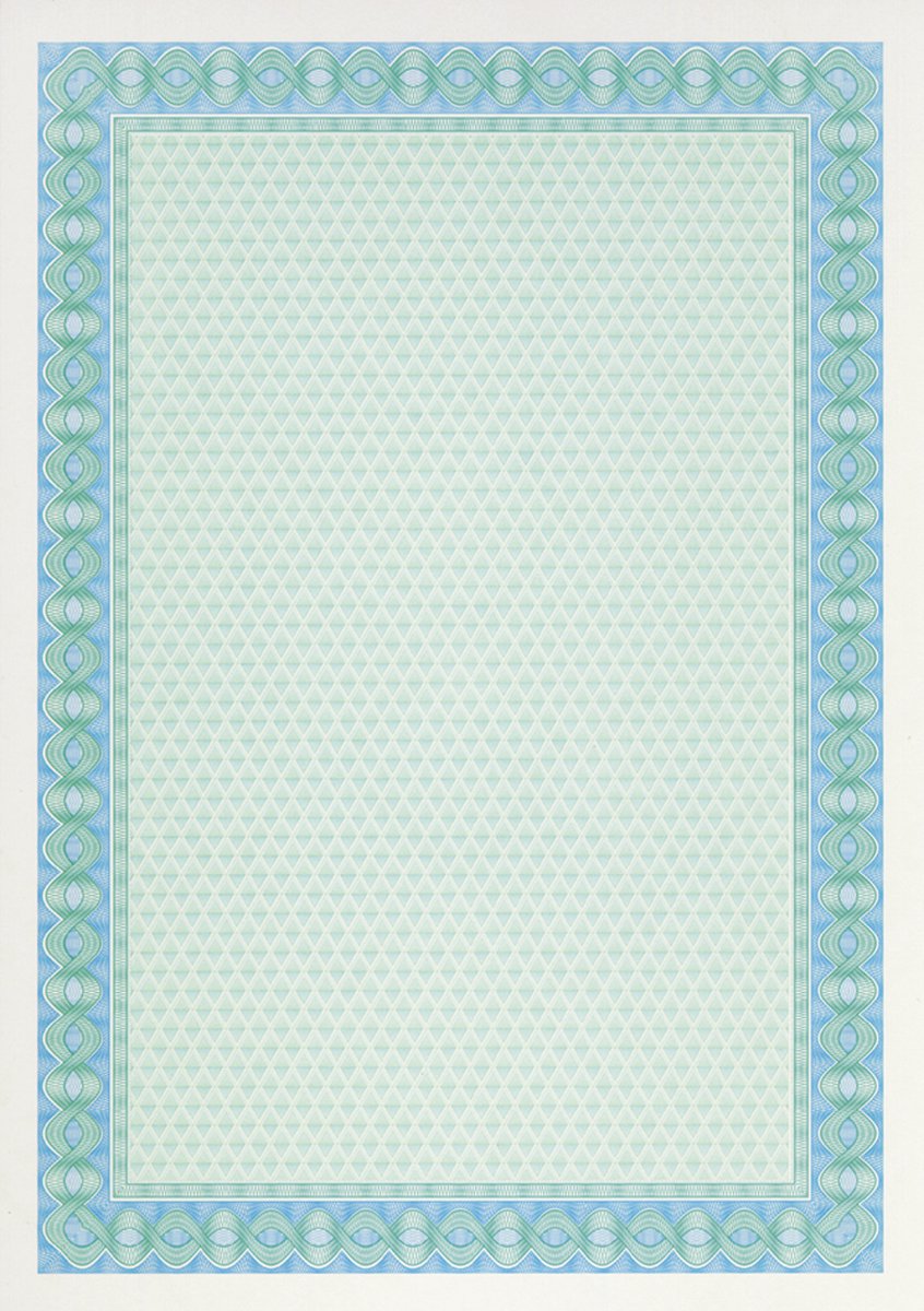 Decadry - Certificaat / Diplomapapier A4 Spiraal Blauw - 25 vel