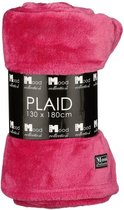 In The Mood Collection Famke Fleece Plaid – L180 x B130 cm – Fuchsia