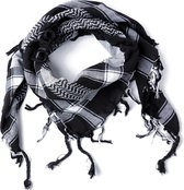 Kufiya - Originele Arafat sjaal - PLO sjaal - Shemagh - Palestijnse sjaal - Zwart Met Wit - Pali Doek - Hoog Kwaliteit