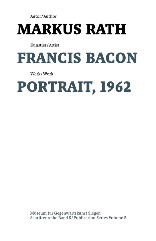 Foto: Schriftenreihe des museums f r gegenwartskunst siegen8 francis bacon