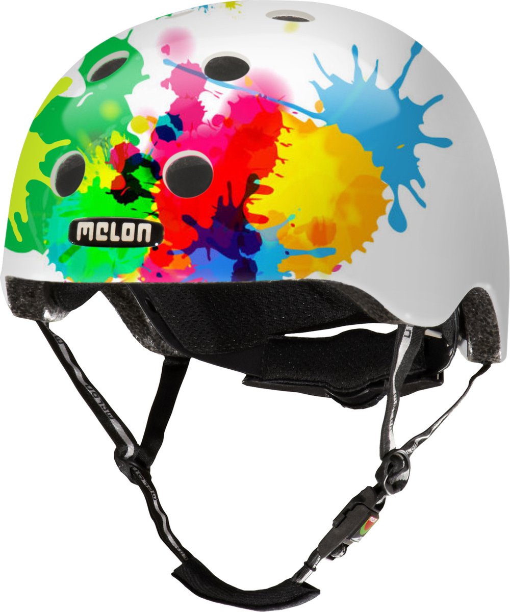 Melon "Coloursplash" Helm - 46-52 cm - Wit