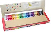 Kitpas - raamkrijtjes 24 kleuren - raamstiften - aquarelkrijtjes - raamkrijt - (uitwisbaar) krijt 24 stuks - Creatief spelen - Kleurrijk raamkrijt
