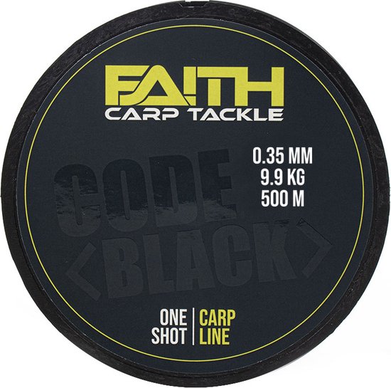 Faith Code Black One Shot - 500m - 0,35mm - 9,9kg - Nylon -Vislijn van Merkloos — afbeelding 2