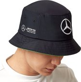 Mercedes AMG Bucket Hoed Zwart Neon Groene Rand