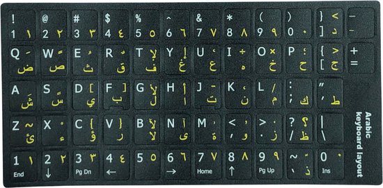 Autocollants pour clavier arabe - Qwerty - Apprendre l'arabe - Autocollants clavier  arabe | bol