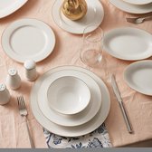 Gold 56-delige tafelserviesset voor 12 personen serviesset 6 personen met mok - tafelservies 56-delige bordenset 6 personen porseleinen tafelservies