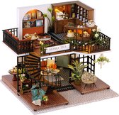 Premium Miniatuur XXL bouwpakket - Bouwpakket - Voor Volwassenen (14+) - Modelbouwpakket - DIY - Poppenhuis – incl. Led Licht en Muziek - Momo Tea House