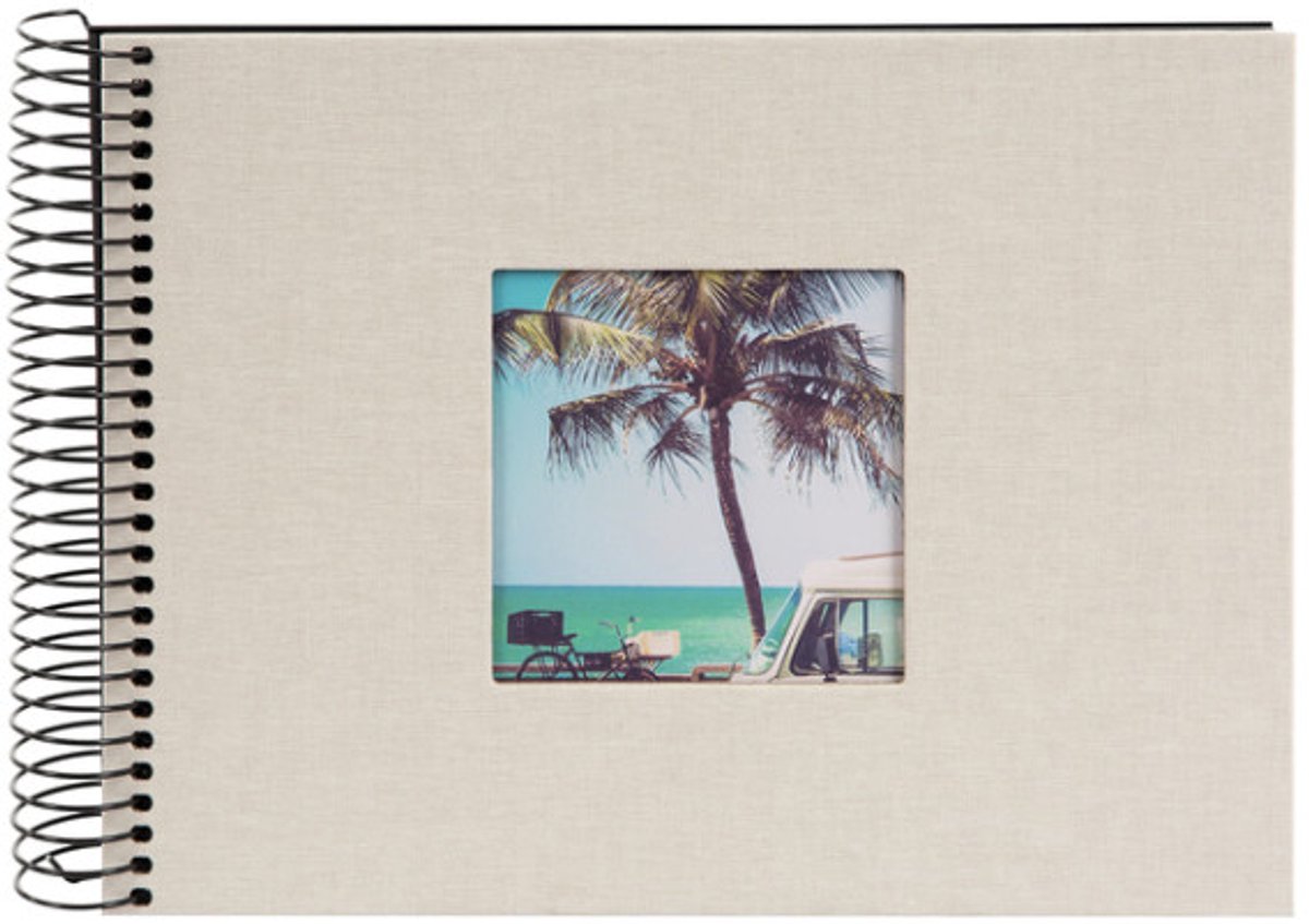 GOLDBUCH GOL-20643 spiraal album BELLA VISTA grijs als fotoalbum, 24x17 cm - zwarte bladen