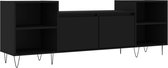 vidaXL - Tv-meubel - 160x35x55 - cm - bewerkt - hout - zwart