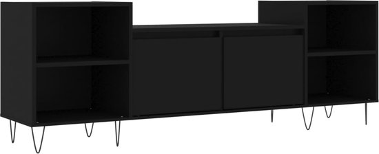 vidaXL-Meuble TV-160x35x55-cm-bois-d'ingénierie-noir