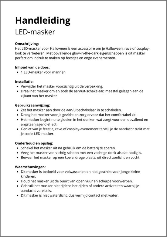 Patiënten masker compleet met vernevelaar voor volwassenen. Per stuk