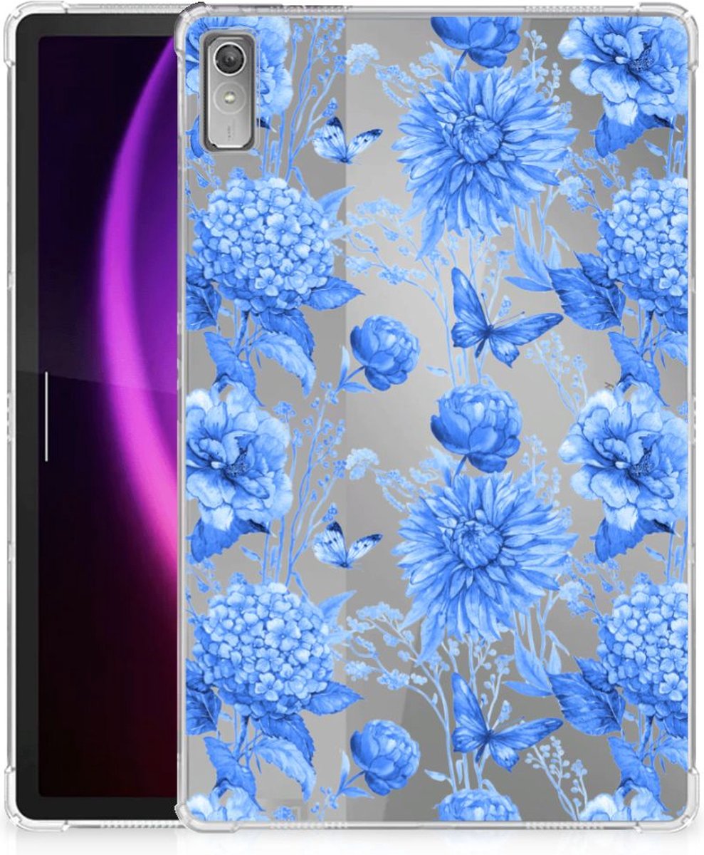Siliconen Hoesje voor Lenovo Tab P11 Gen 2 Flowers Blue