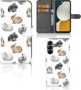 Coque de téléphone avec cartes adaptée au Samsung Galaxy A34 Bunnies