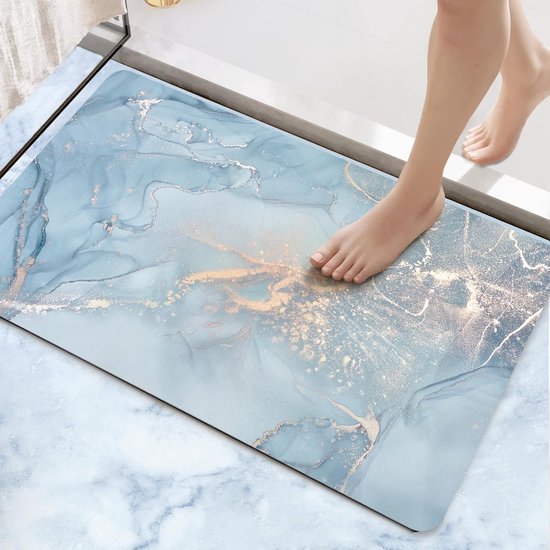 Badmat antidérapant 40 x 60 cm, tapis de salle de bain super absorbant,  tapis de bain