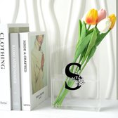 Boekenvaas, acryl boekenvaas, transparante vaas voor bloemen, heldere boekenvaas, schattige boekenkastdecoratie voor bloemstukken, middenstukken en huisdecoratie