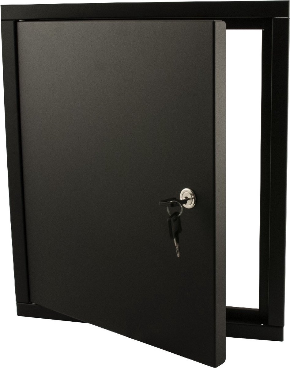 Deurdeel inbouwbrievenbus deur + frame zwart