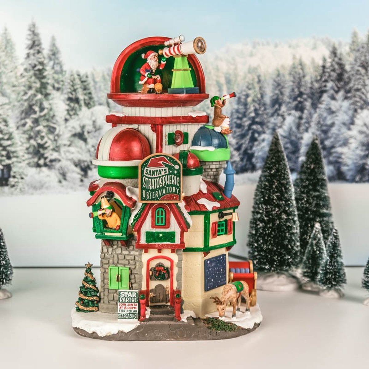 Lemax Elf Made Toy Factory Villages de Noël Lemax - Avec éclairage -  Adaptateur 4,5 V (AA)