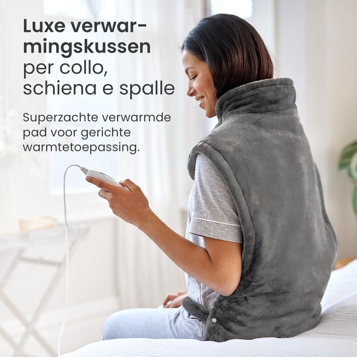 Elektrisch Warmtekussen voor Nek, Rug en Schouders - Luxe Warmtekussen ...
