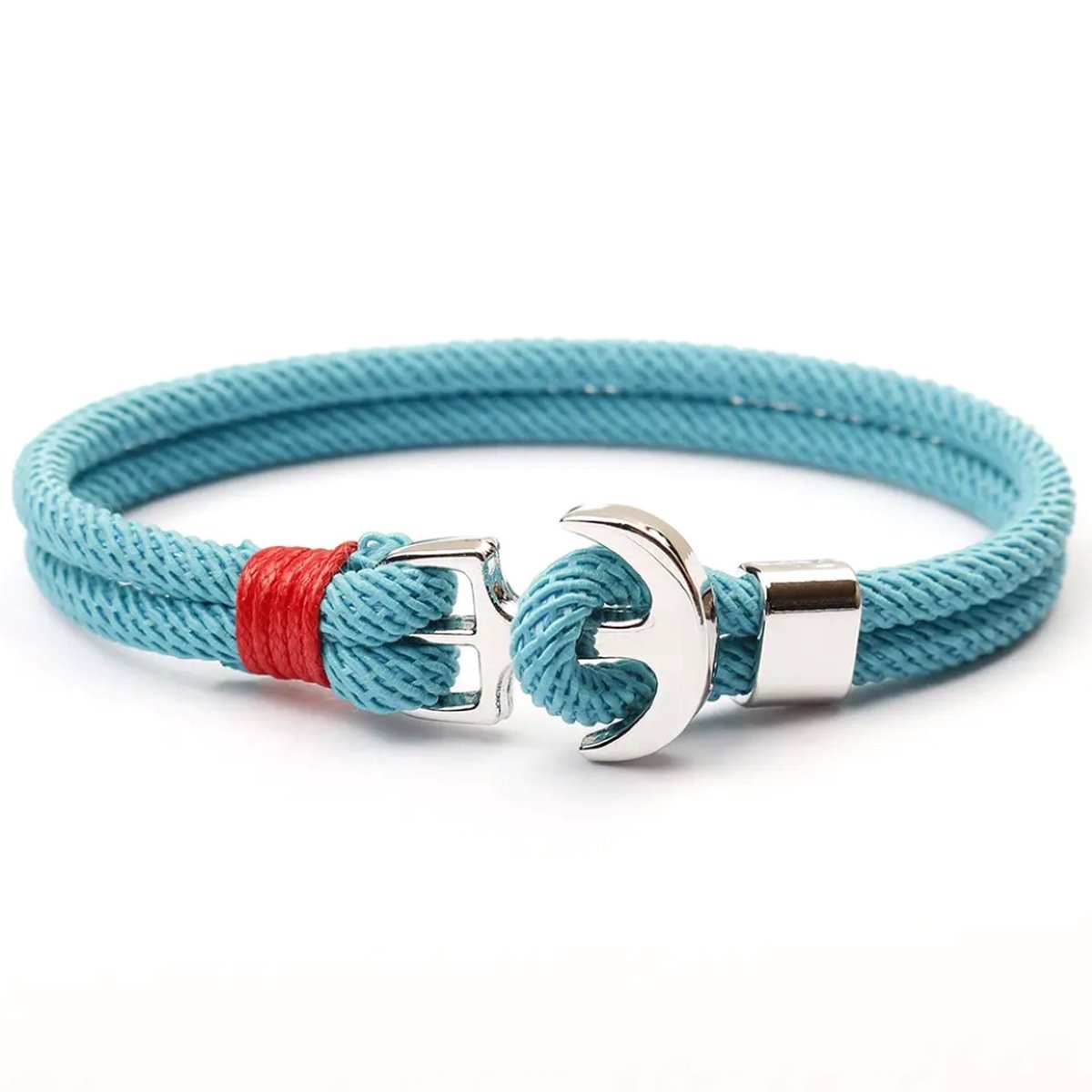 Walletstreet Rope Chain Anker Armband – Blauw-Marine Armband 21 cm-voor mannen en vrouwen-Kerstcadeau-Ideale geschenk