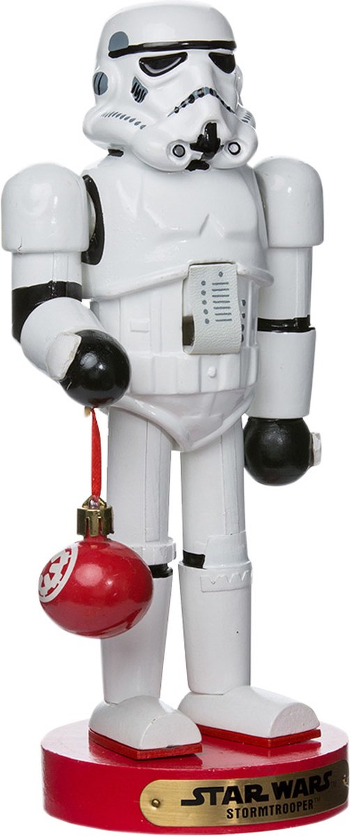 Kurt Adler Star Wars Stormtrooper Notenkraker met Kerstbal - 28 cm - Kerstdecoratie & Verzamelfiguur