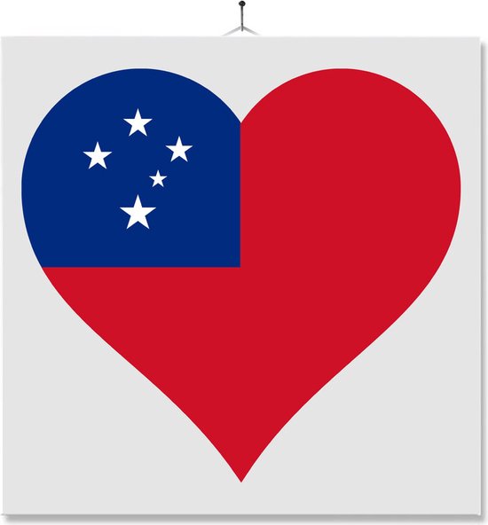 Tegel Met Opdruk | Hart | Vlag | Samoa