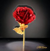 AliRose - Luxury Rose Gift - 5 Stuks - Goud met Rood - Cadeau - Giftset - Holidays - Valentijn - Kerstcadeau - Relatie Geschenk