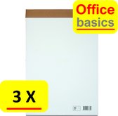 3 x Flipoverpapier Basic - 65x95cm - 40 vel - ongevouwen