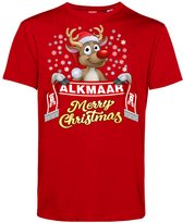 T-shirt Alkmaar | Ugly Christmas Pull Femme Homme | cadeau de Noël | Supporter de l'AZ Alkmaar | Rouge | taille M