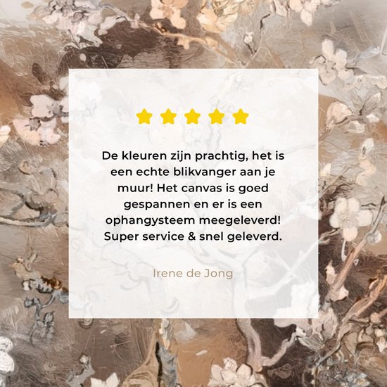 Tableau sur toile Fleur d'amandier - Peinture - Painting - Art - Van Gogh - Beige - Abstrait - 90x60 cm - Décoration murale