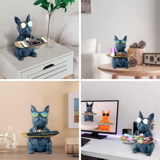 Hars Cool Hond Sculptuur Bull-dog Decoratief Beeldje Opbergvak Munt Hars Cool Hond Sculptuur Bull-dog Decoratief Beeldje Opbergvak Munt