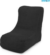 Drop & Sit Chair en tissu côtelé - Zwart - 95 x 65 x 75 cm (lxlxh) - Pour l'intérieur