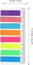 Sticky Index Tabs - 200 stuks - 8 kleuren - inclusief liniaal