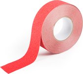 Anti slip tape - Rood - 50 mm breed - Veiligheidstape - Rol 18,3 meter