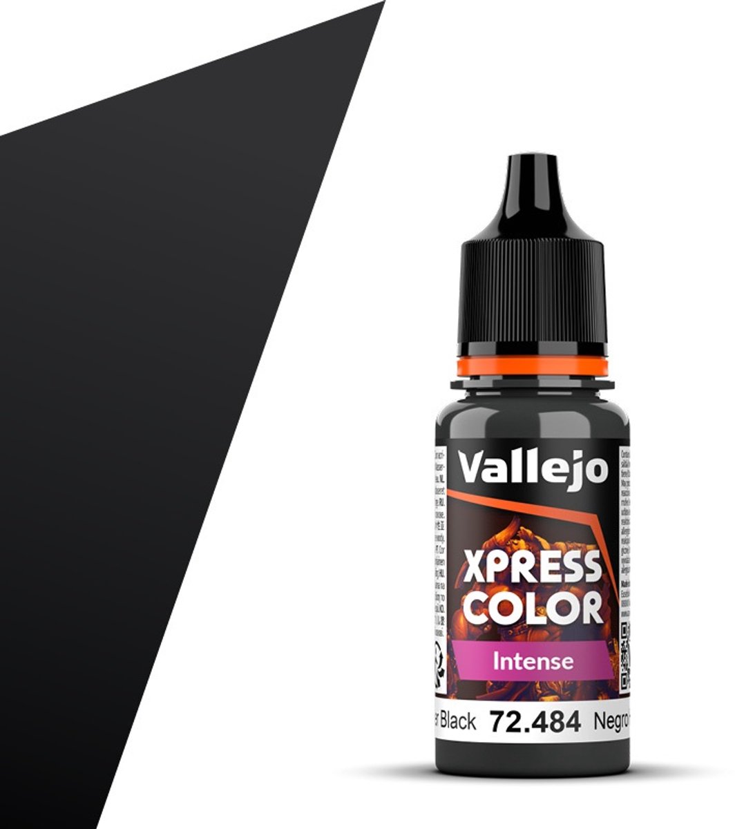 Vallejo Hobbyverf Acrylverf - 72484 Xpress Color- Hospitallier Black - Acryl - Verf flesje - 18 ml