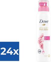 Dove Rose Oil - 200 ml - Shower Foam - Voordeelverpakking 24 stuks
