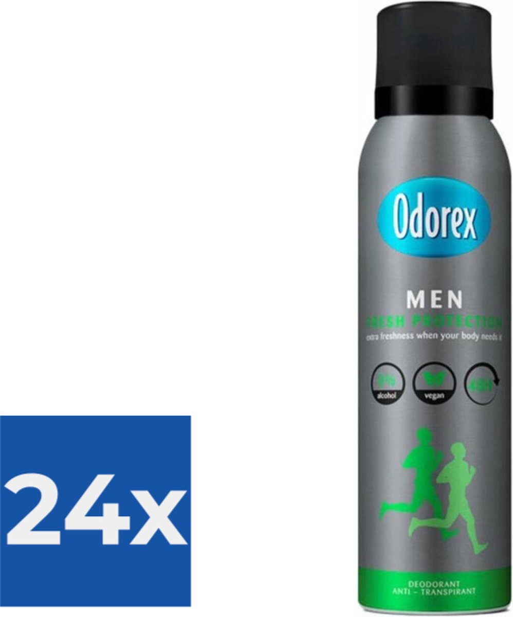 Goedkoopste Odorex Deospray Men - Fresh Protection - Voordeelverpakking 24 x 150 ml