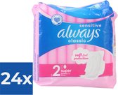 Serviettes hygiéniques Always - Classic Maxi Sensitive taille 2- 9pcs - Pack économique 24 pièces