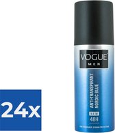 VOGUE Men Nordic Blue Anti-Transpirant Deodorant Spray 150 ML - Voordeelverpakking 24 stuks