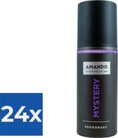 Amando Mystery Deodorant Spray 150 ml - Voordeelverpakking 24 stuks