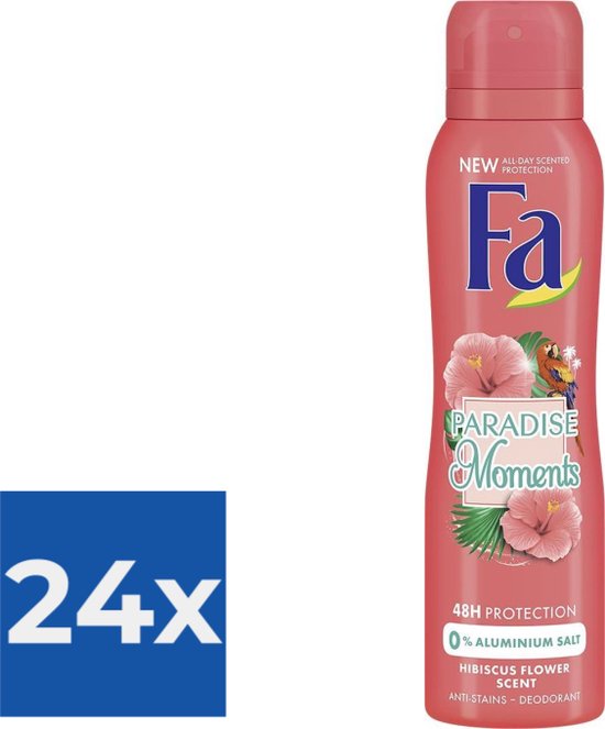 Fa Paradise Moments Deodorant Spray 150ml - Voordeelverpakking 24 stuks