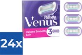 Gillette Venus Deluxe Smooth Swirl Scheermesjes Voor Vrouwen - 3 Navulmesjes - Voordeelverpakking 24 stuks