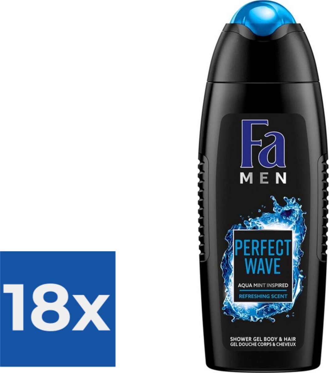 Fa Douche 250 ml Men Perfect Wave Voordeelverpakking 18 stuks