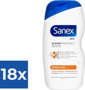 Sanex Douchegel Dermo Sensitive 500 ml - Voordeelverpakking 18 stuks