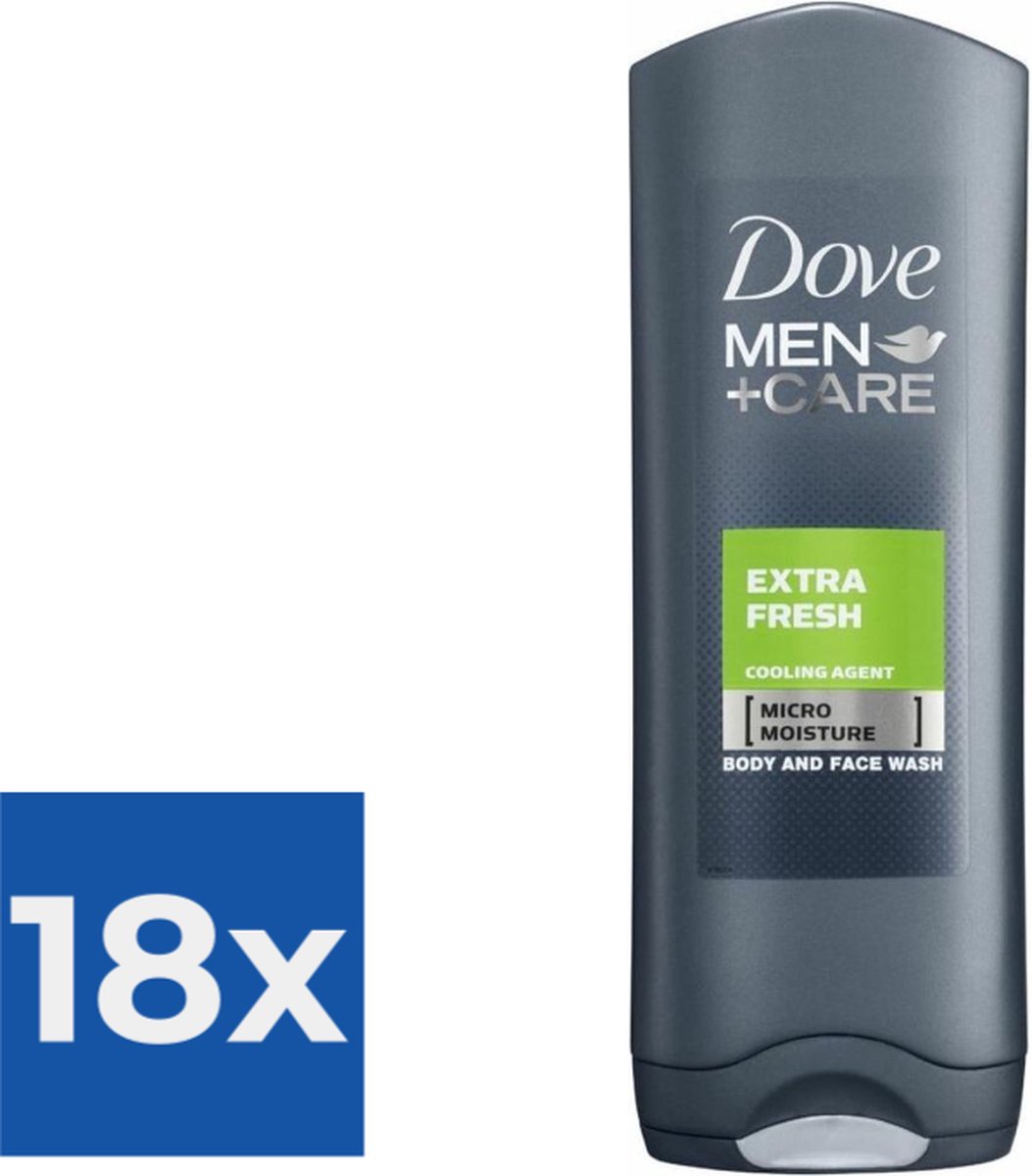Goedkoopste Dove Men Care Shower Extra Fresh - 250 ml - Douchegel - Voordeelverpakking 18 stuks