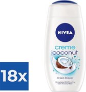 NIVEA Coconut douchecreme 250 ml - Voordeelverpakking 18 stuks