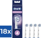 Oral-B Sensitive Clean - Opzetborstels - 4 Stuks - Voordeelverpakking 18 stuks
