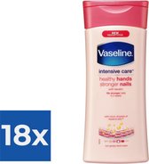 Bol.com Vaseline Handcreme - Healthy hands & stronger nails 200ml - Voordeelverpakking 18 stuks aanbieding