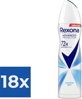 Rexona Women Cotton Dry - Deodorant Spray - 2 x 150 ml - Voordeelverpakking 18 stuks