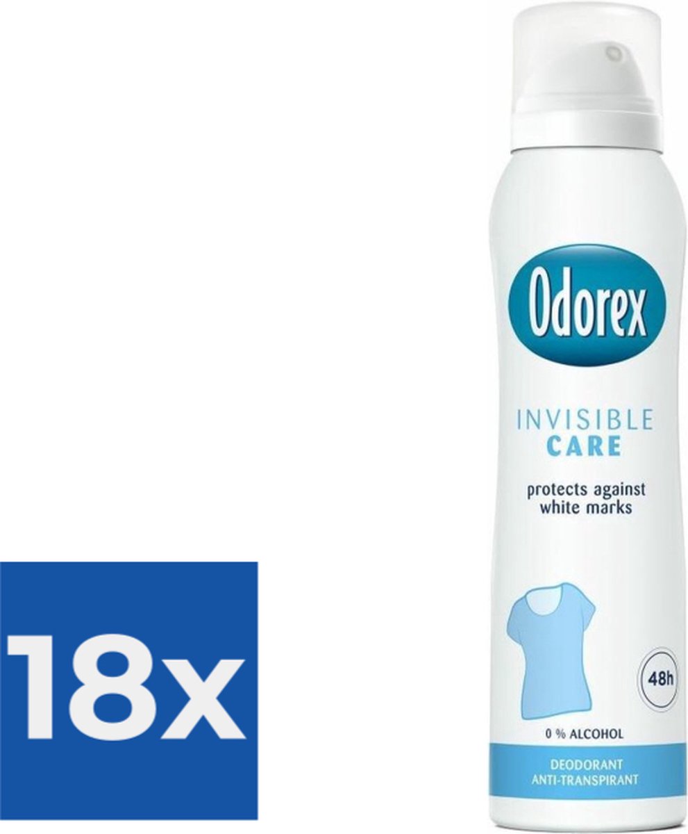 Goedkoopste Odorex Deospray - Invisible Care - Voordeelverpakking 18 x 150 ml