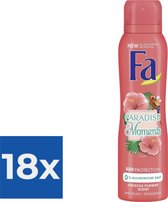 Fa Paradise Moments Deodorant Spray 150ml - Voordeelverpakking 18 stuks